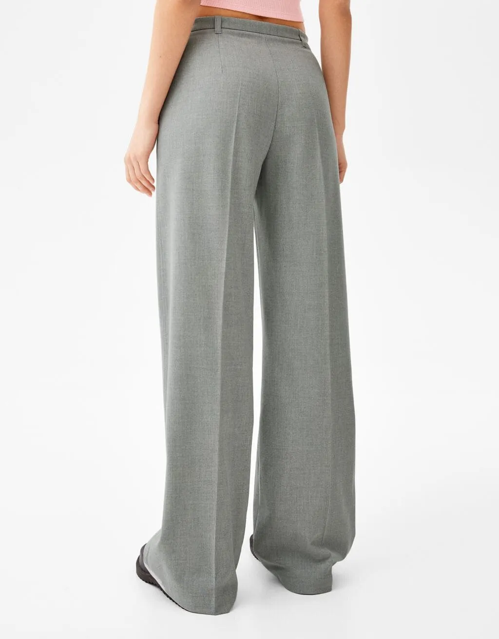 Wide-Leg-Hose mit Gürtelschlaufen